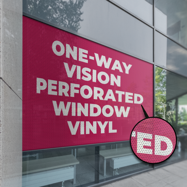 Adhesive One Way Window Sign