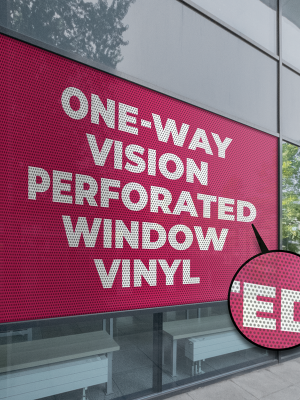 Adhesive One Way Window Sign